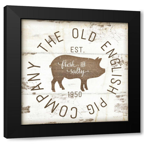 The Old Pig Company II Black Modern Wood Framed Art Print with Double Matting by Pugh, Jennifer