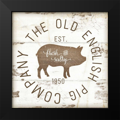 The Old Pig Company II Black Modern Wood Framed Art Print by Pugh, Jennifer