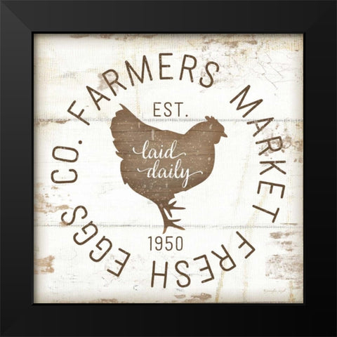 Farmer Market Eggs II Black Modern Wood Framed Art Print by Pugh, Jennifer