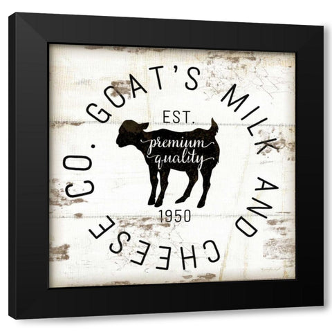 Goats Milk and Cheese Co. Black Modern Wood Framed Art Print by Pugh, Jennifer