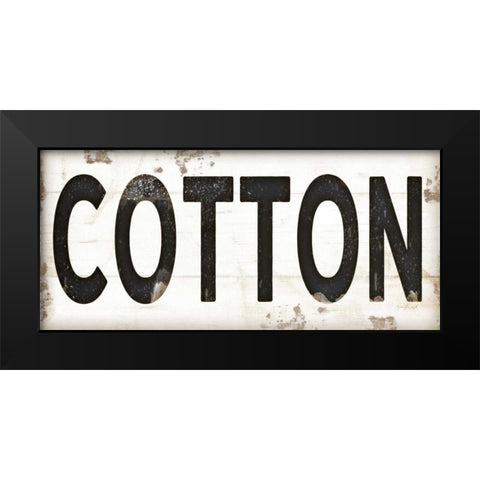 Cotton Black Modern Wood Framed Art Print by Pugh, Jennifer