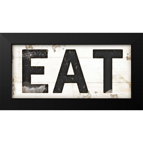 Eat Black Modern Wood Framed Art Print by Pugh, Jennifer