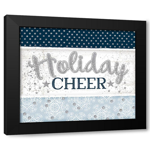 Holiday Cheer Black Modern Wood Framed Art Print with Double Matting by Pugh, Jennifer