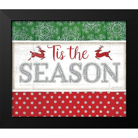 Tis the Season Black Modern Wood Framed Art Print by Pugh, Jennifer