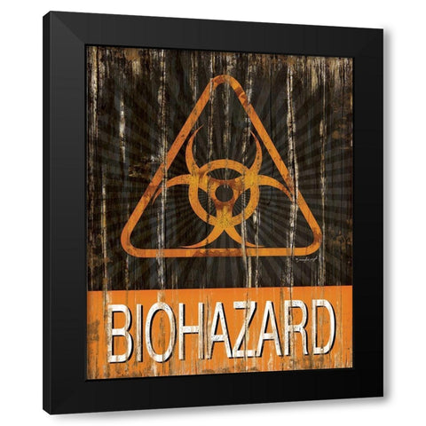 Biohazard Black Modern Wood Framed Art Print with Double Matting by Pugh, Jennifer