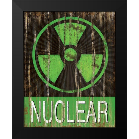 Nuclear Black Modern Wood Framed Art Print by Pugh, Jennifer