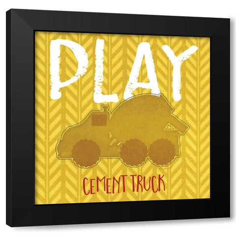 Cement Truck Cement Black Modern Wood Framed Art Print with Double Matting by Pugh, Jennifer