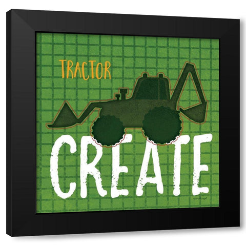 Tractor Create Black Modern Wood Framed Art Print by Pugh, Jennifer