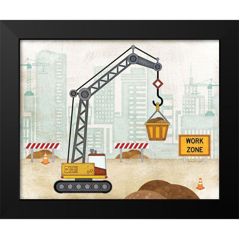 Crane Black Modern Wood Framed Art Print by Pugh, Jennifer