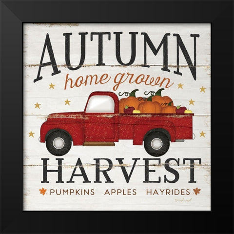 Autumn Harvest Black Modern Wood Framed Art Print by Pugh, Jennifer