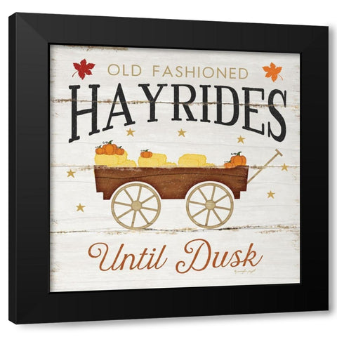 Hayrides Black Modern Wood Framed Art Print by Pugh, Jennifer