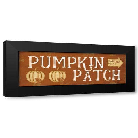Pumpkin Patch Black Modern Wood Framed Art Print with Double Matting by Pugh, Jennifer