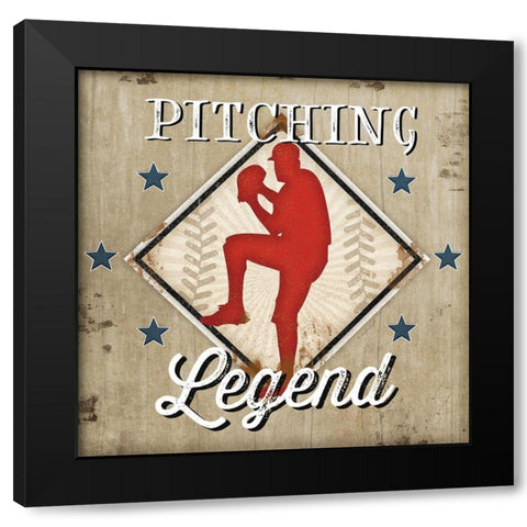 Legend Black Modern Wood Framed Art Print with Double Matting by Pugh, Jennifer