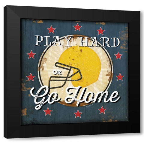 Football II Black Modern Wood Framed Art Print by Pugh, Jennifer