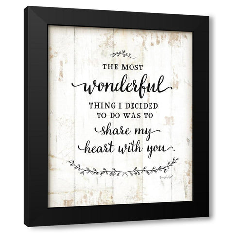 The Most Wonderful Things Black Modern Wood Framed Art Print by Pugh, Jennifer