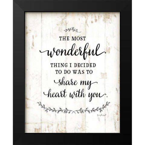 The Most Wonderful Things Black Modern Wood Framed Art Print by Pugh, Jennifer