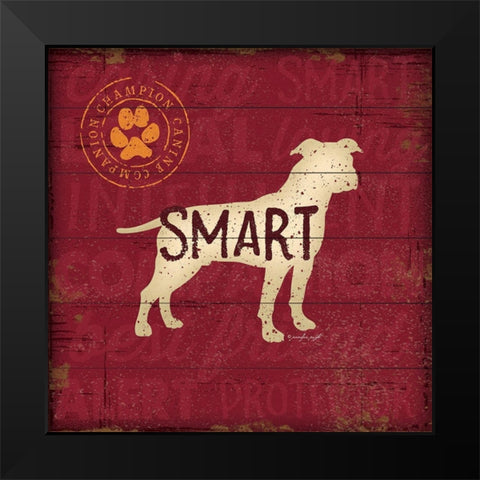 Smart Dog Black Modern Wood Framed Art Print by Pugh, Jennifer