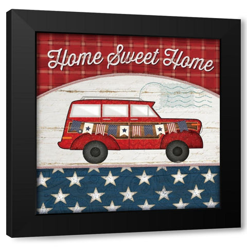 Home Sweet Home Black Modern Wood Framed Art Print with Double Matting by Pugh, Jennifer