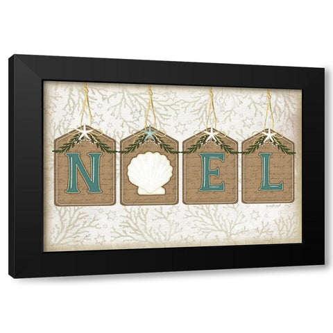 Coastal Christmas Noel II Black Modern Wood Framed Art Print with Double Matting by Pugh, Jennifer