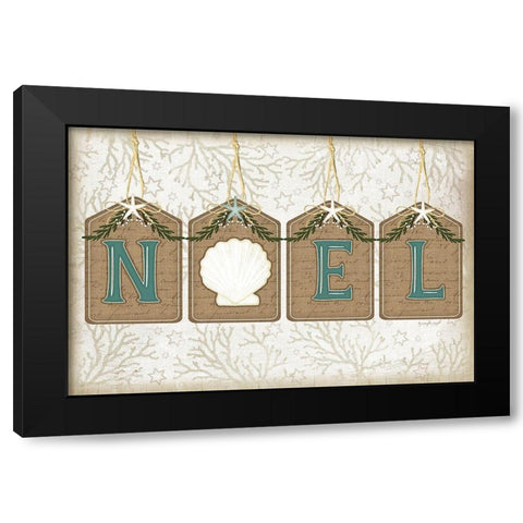 Coastal Christmas Noel II Black Modern Wood Framed Art Print by Pugh, Jennifer