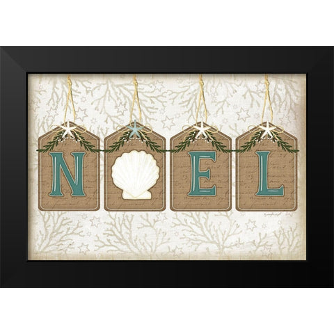 Coastal Christmas Noel II Black Modern Wood Framed Art Print by Pugh, Jennifer