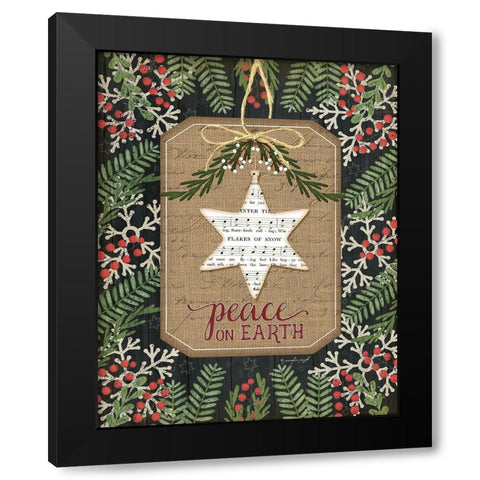 Peace on Earth Black Modern Wood Framed Art Print by Pugh, Jennifer