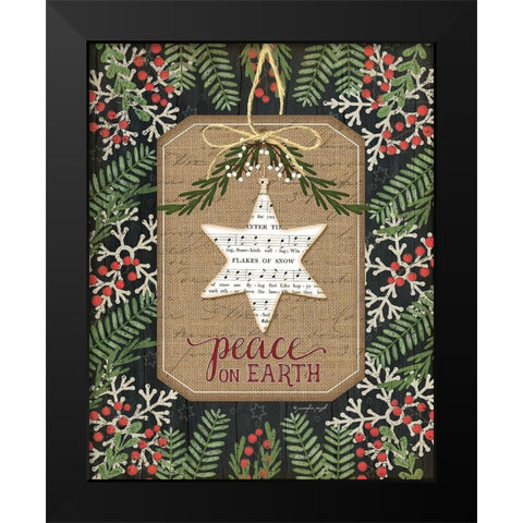 Peace on Earth Black Modern Wood Framed Art Print by Pugh, Jennifer