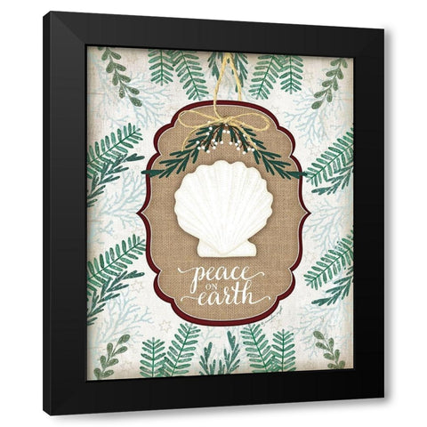 Coastal Christmas III Black Modern Wood Framed Art Print with Double Matting by Pugh, Jennifer