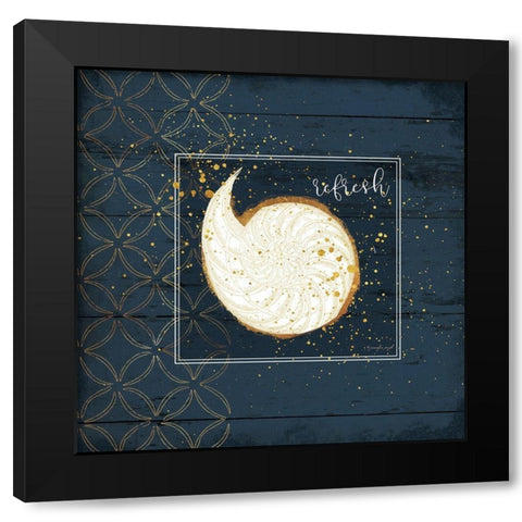 Refresh Shell Black Modern Wood Framed Art Print by Pugh, Jennifer