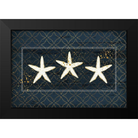 Starfish Black Modern Wood Framed Art Print by Pugh, Jennifer