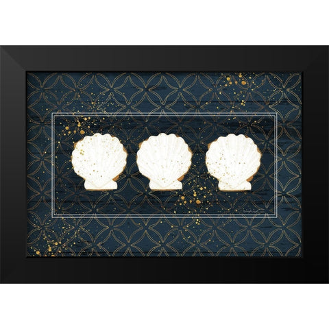 Shells Black Modern Wood Framed Art Print by Pugh, Jennifer