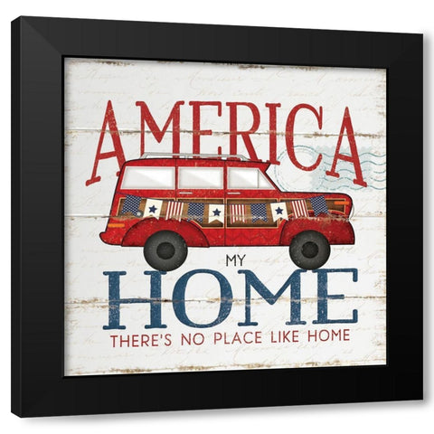 America Home Black Modern Wood Framed Art Print with Double Matting by Pugh, Jennifer