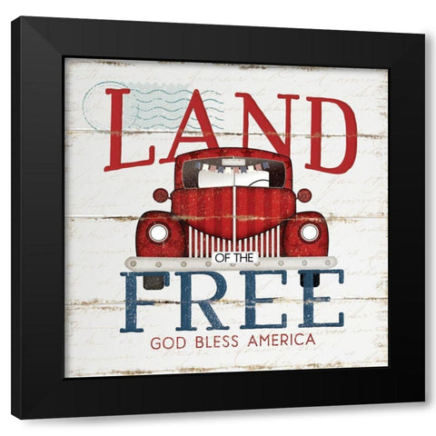 Land of the Free Black Modern Wood Framed Art Print with Double Matting by Pugh, Jennifer