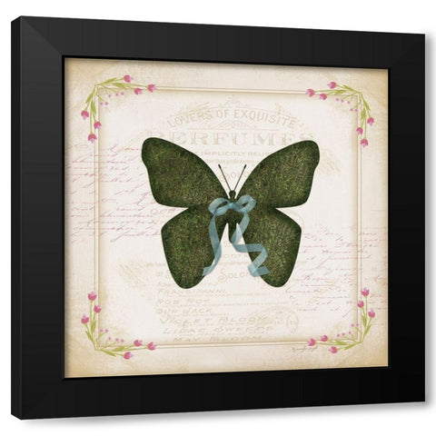 Butterfly Black Modern Wood Framed Art Print with Double Matting by Pugh, Jennifer