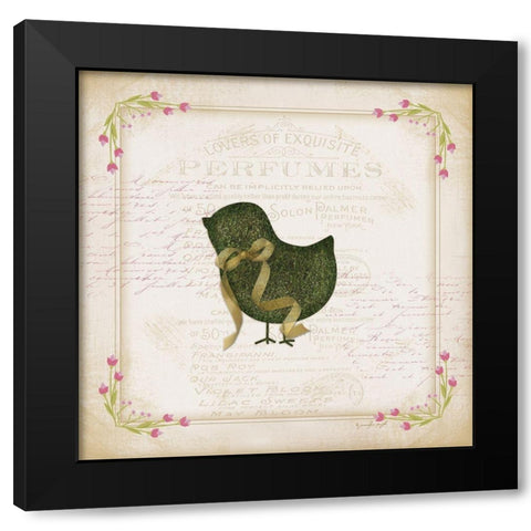 Chick Black Modern Wood Framed Art Print with Double Matting by Pugh, Jennifer