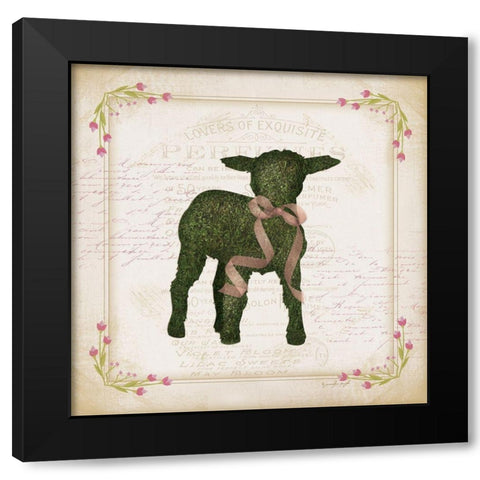 Lamb Black Modern Wood Framed Art Print with Double Matting by Pugh, Jennifer