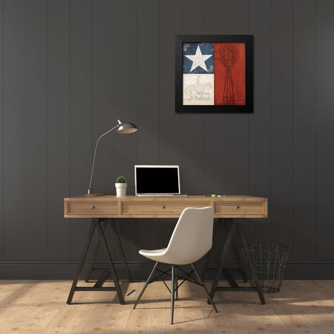 Texas Proud Black Modern Wood Framed Art Print by Pugh, Jennifer