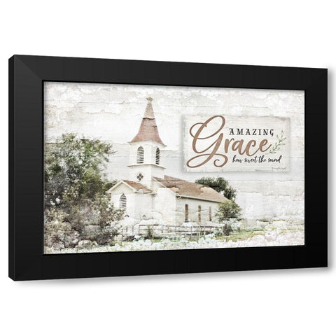 Amazing Grace Black Modern Wood Framed Art Print with Double Matting by Pugh, Jennifer