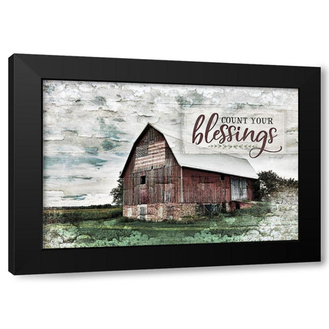 Count Your Blessings Black Modern Wood Framed Art Print by Pugh, Jennifer