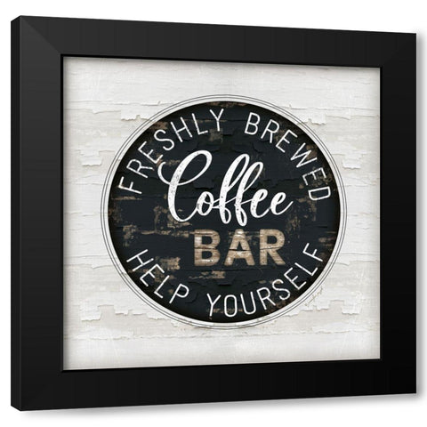 Coffee Bar Black Modern Wood Framed Art Print with Double Matting by Pugh, Jennifer