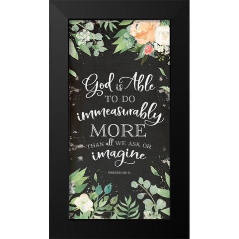 God is Able Black Modern Wood Framed Art Print by Pugh, Jennifer