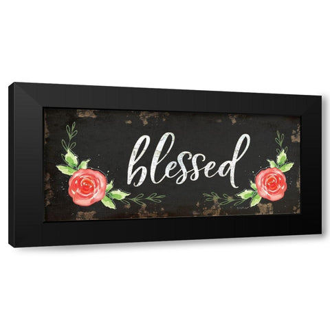 Blessed Black Modern Wood Framed Art Print with Double Matting by Pugh, Jennifer