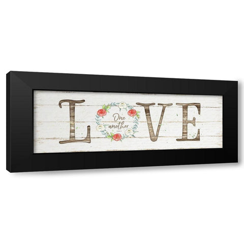 Love Black Modern Wood Framed Art Print with Double Matting by Pugh, Jennifer