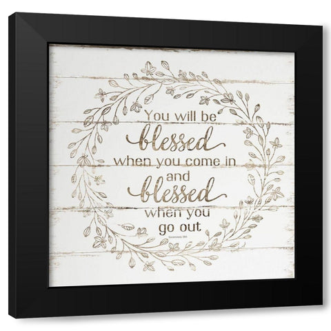 You Will Be Blessed Black Modern Wood Framed Art Print with Double Matting by Pugh, Jennifer