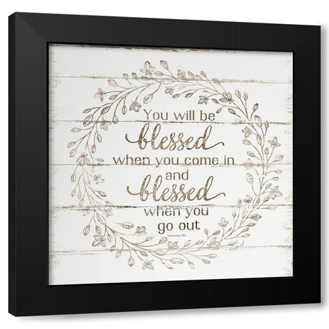 You Will Be Blessed Black Modern Wood Framed Art Print by Pugh, Jennifer