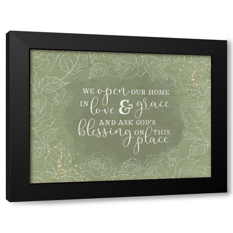 We Open Our Homes Black Modern Wood Framed Art Print with Double Matting by Pugh, Jennifer