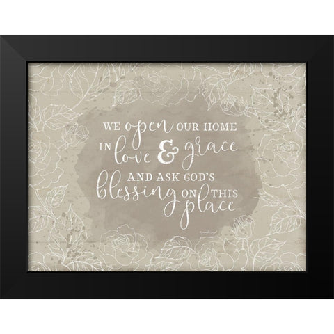 We Open Our Homes II Black Modern Wood Framed Art Print by Pugh, Jennifer