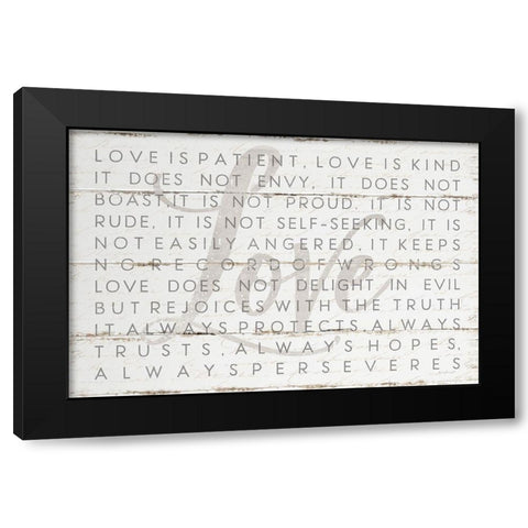 Love Is Black Modern Wood Framed Art Print with Double Matting by Pugh, Jennifer