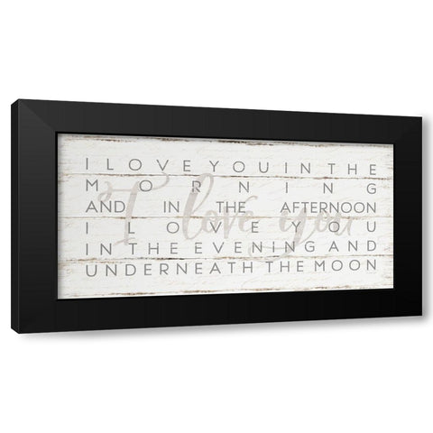 I Love You Black Modern Wood Framed Art Print by Pugh, Jennifer