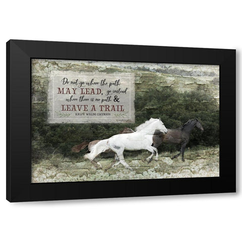 Leave a Trail Black Modern Wood Framed Art Print by Pugh, Jennifer